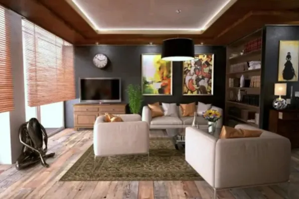 Decoración de interiores. Estilo de interiorismo de un salón