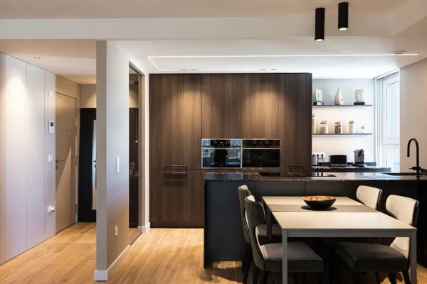 Proyecto de interiorismo. Cocina-comedor estilo americano