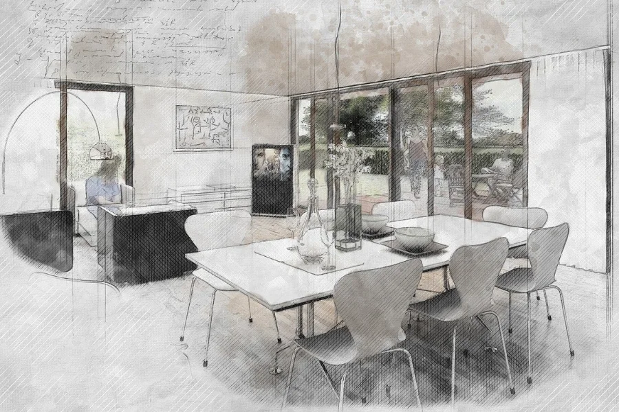 Proyectos de decoración. Imagen dibujada